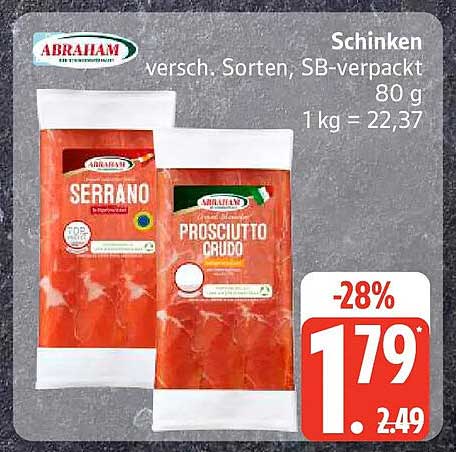 Schinken versch. Sorten, SB-verpackt