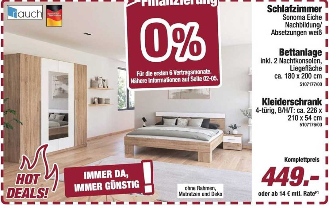Schlafzimmer Sonoma Eiche Nachbildung/ Absetzungen weiß
