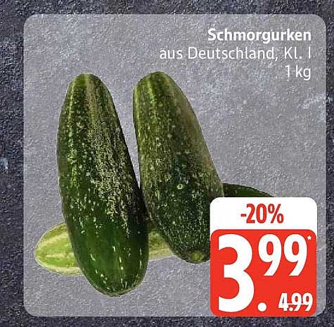 Schmorgurken aus Deutschland, Kl. I, 1 kg
