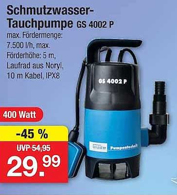Schmutzwasser-Tauchpumpe GS 4002 P