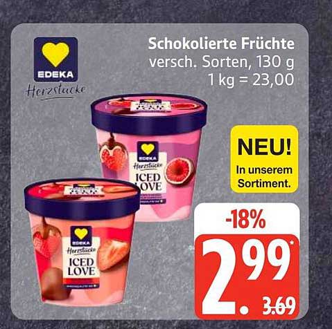 Schokolierte Früchte versch. Sorten, 130 g 1 kg = 23,00