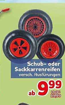 Schub- oder Sackkarrenreifen versch. Ausführungen