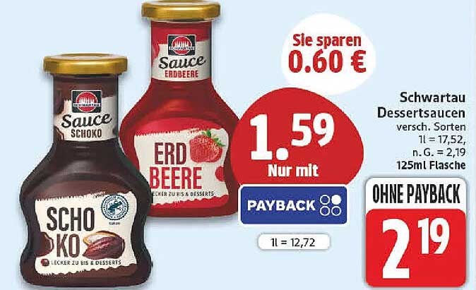 Schwartau Dessertsaucen versch. Sorten 125ml Flasche