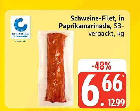 Schweine-Filet, in Paprikamarinade, SB-verpackt, kg