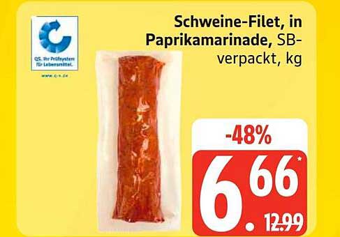 Schweine-Filet, in Paprikamarinade, SB-verpackt, kg