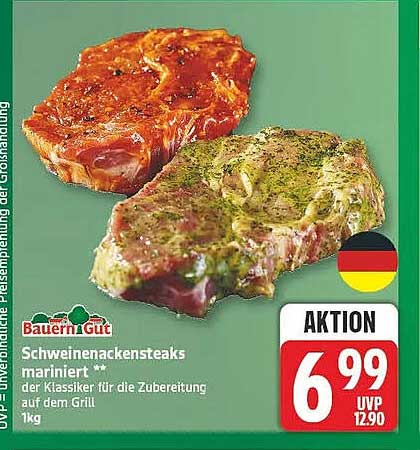 Schweinenackensteaks mariniert