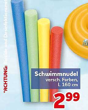 Schwimmnudel versch. Farben, L 160 cm