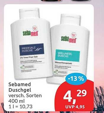Sebamed Duschgel versch. Sorten 400 ml 1 l = 10,73