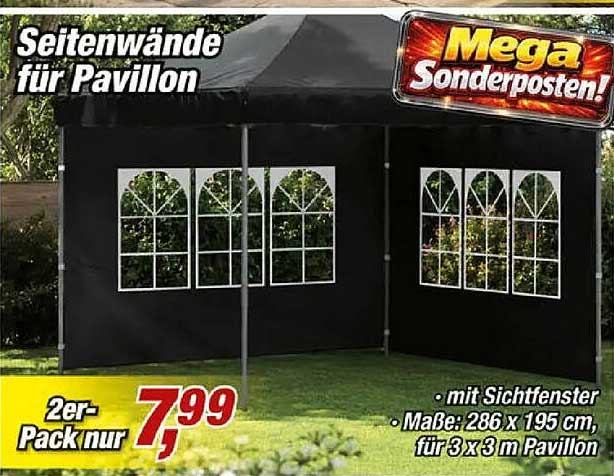 Seitenwände für Pavillon