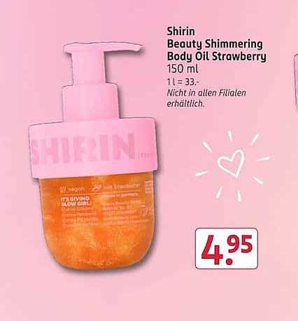 Shirin Beauty Shimmering Body Oil Strawberry