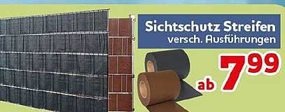 Sichtschutz Streifen versch. Ausführungen