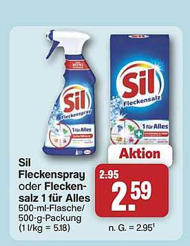 Sil Fleckenspray oder Fleckensalz 1 für Alles
