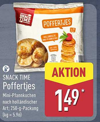Snack Time Poffertjes Mini-Pfannkuchen nach holländischer Art, 250-g-Packung (kg = 5.96)