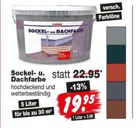 Sockel- u. Dachfarbe