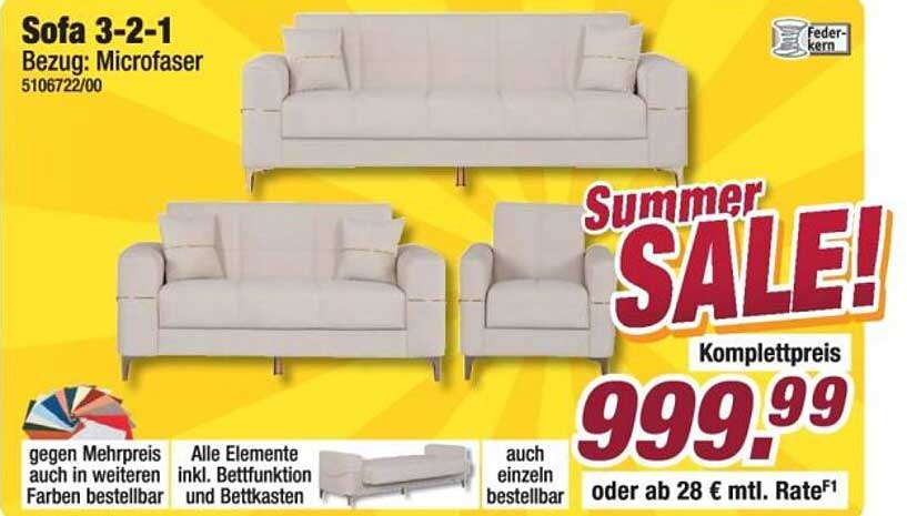 Sofa 3-2-1 Bezug: Microfaser