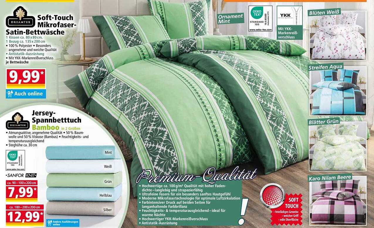 Soft-Touch Mikrofaser-Satin-Bettwäsche