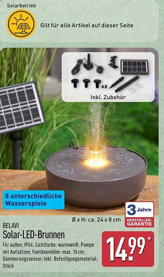 Solar-LED-Brunnen