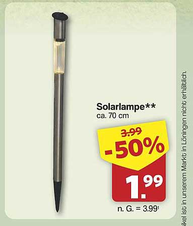 Solarlampe** ca. 70 cm