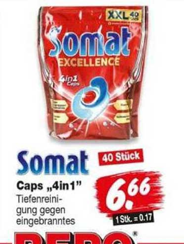 Somat Caps „4in1“ Tiefenreinigung gegen eingebranntes
