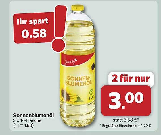 Sonnenblumenöl 2 x 1-l-Flasche