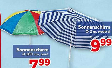 Sonnenschirm Ø 180 cm, bunt
