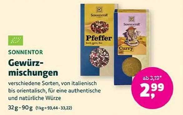 SONNENTOR Gewürzmischungen