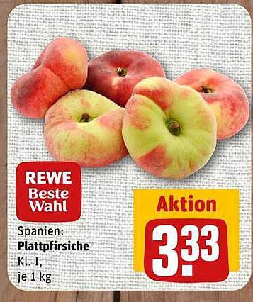 Spanien: Plattpfirsiche Kl. I, je 1 kg