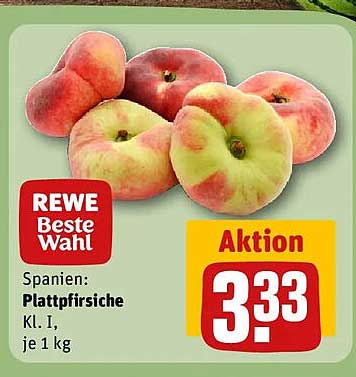 Spanien: Plattpfirsiche Kl. I, je 1 kg