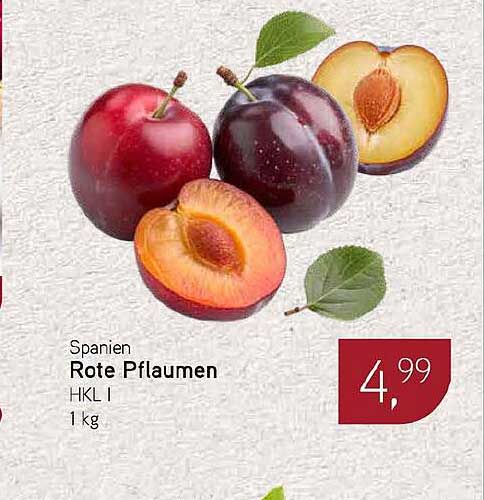 Spanien Rote Pflaumen HKL I 1 kg