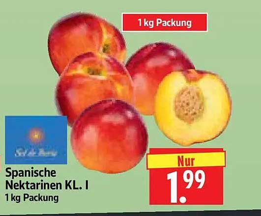 Spanische Nektarinen Kl. I 1 kg Packung