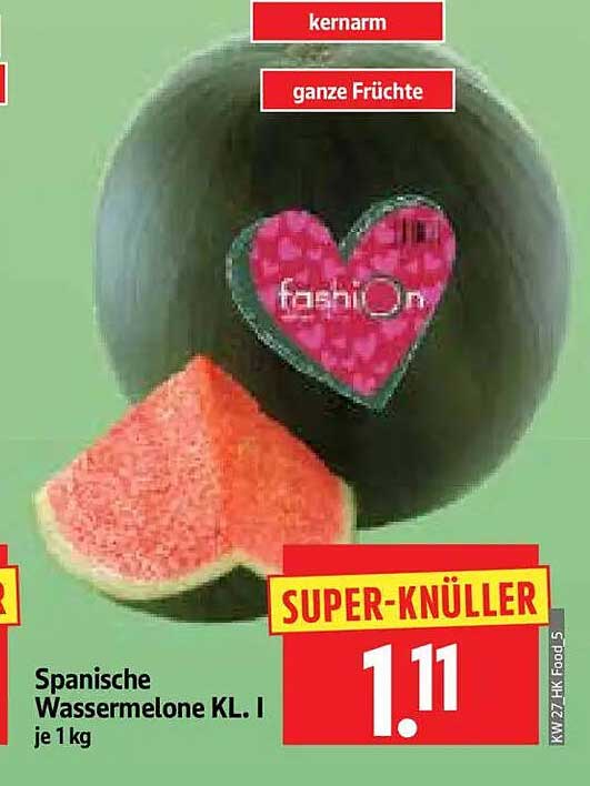 Spanische Wassermelone KL. I je 1kg