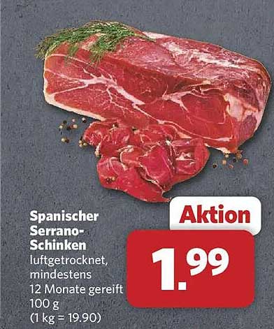 Spanischer Serrano-Schinken