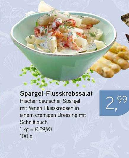 Spargel-Flusskrebsalat