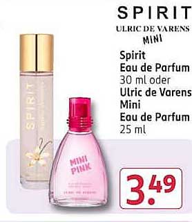 SPIRIT ULRIC DE VARENS MINI Spirit Eau de Parfum 30 ml oder Ulric de Varens Mini Eau de Parfum 25 ml