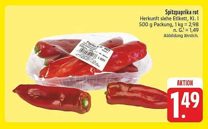 Spitzpaprika rot