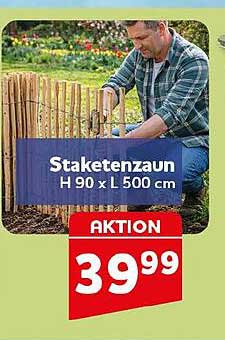 Staketenzaun H 90 x L 500 cm