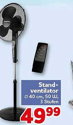 Stand-ventilator Ø 40 cm, 50 W, 3 Stufen