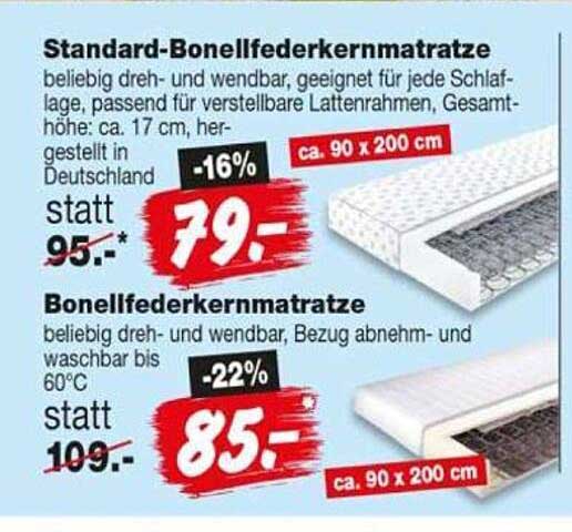 Standard-Bonellfederkernmatratze