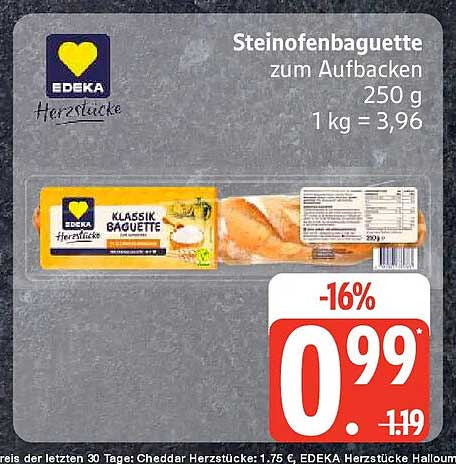 Steinofenbaguette zum Aufbacken