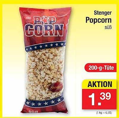 Stenger Popcorn süß 200-g-Tüte