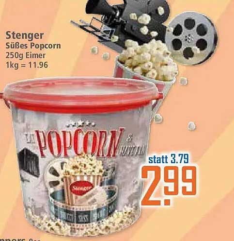 Stenger Süßes Popcorn 250g Eimer
