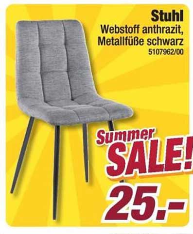 Stuhl Webstoff anthrazit, Metallfüße schwarz 5107962/00