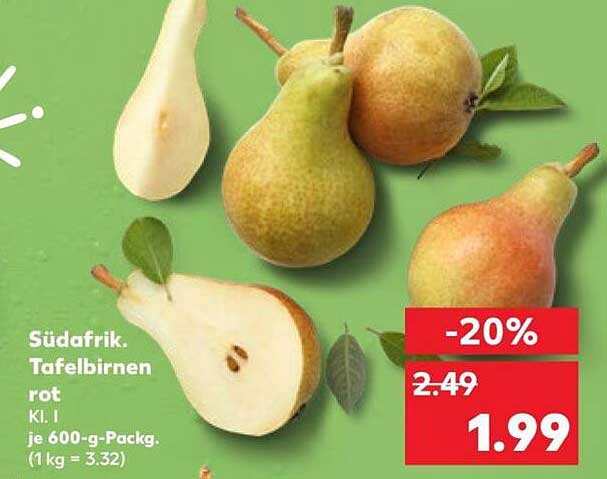 Südafrik. Tafelbirnen rot