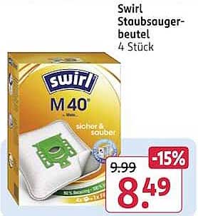 Swirl Staubsaugerbeutel 4 Stück