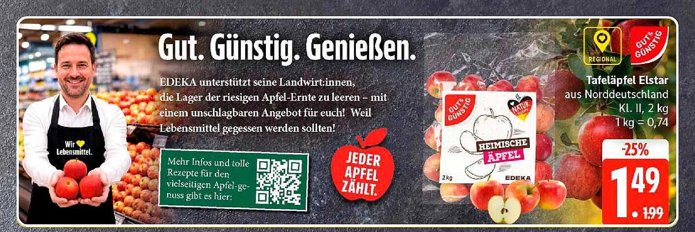 Tafeläpfel Elstar aus Norddeutschland