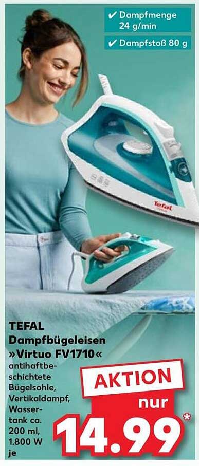TEFAL Dampfbügeleisen »Virtuo FV1710«