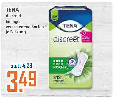 TENA discreet Einlagen verschiedene Sorten je Packung