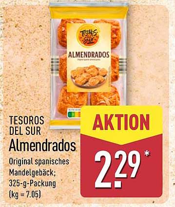 TESOROS DEL SUR Almondrados Original spanisches Mandelgebäck; 325-g-Packung (kg = 7.05)