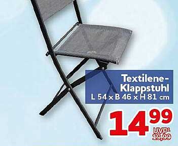 Textilen-Klappstuhl L 54 x B 46 x H 81 cm