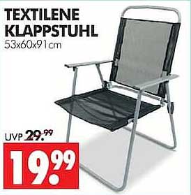 TEXTILENE KLAPPSTUHL 53x60x91 cm